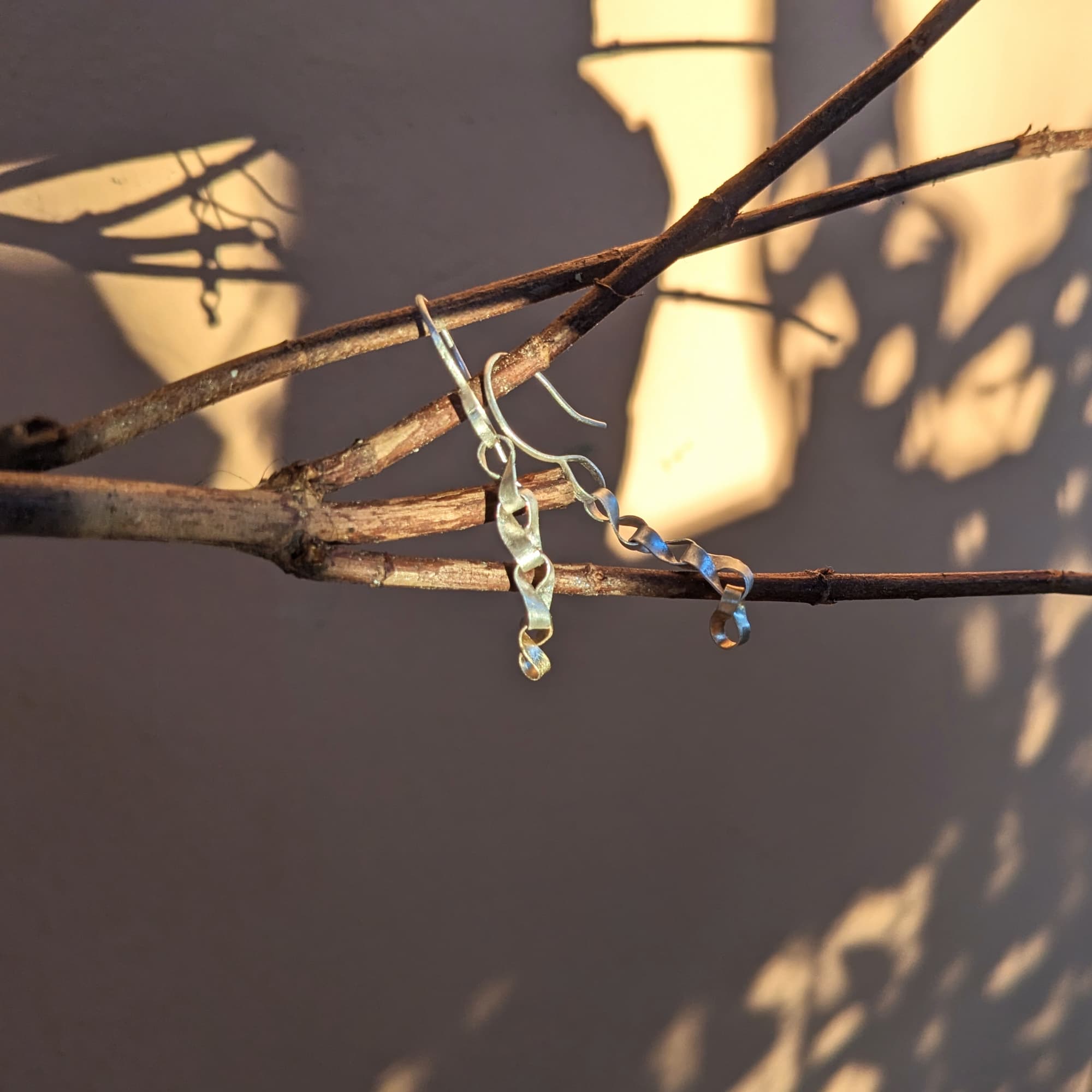 Unique Earrings Gold Silver Handmade