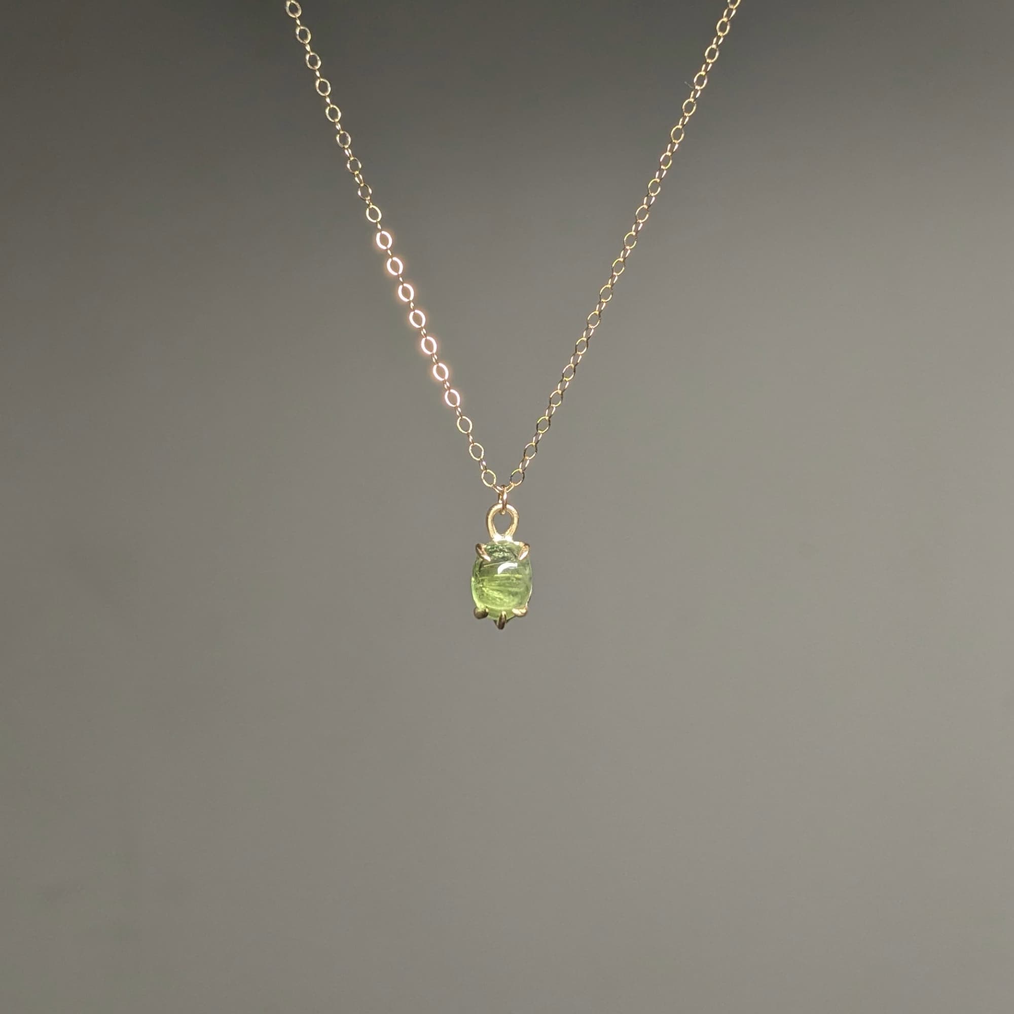 Tourmaline Necklace Gold Silver Handmade