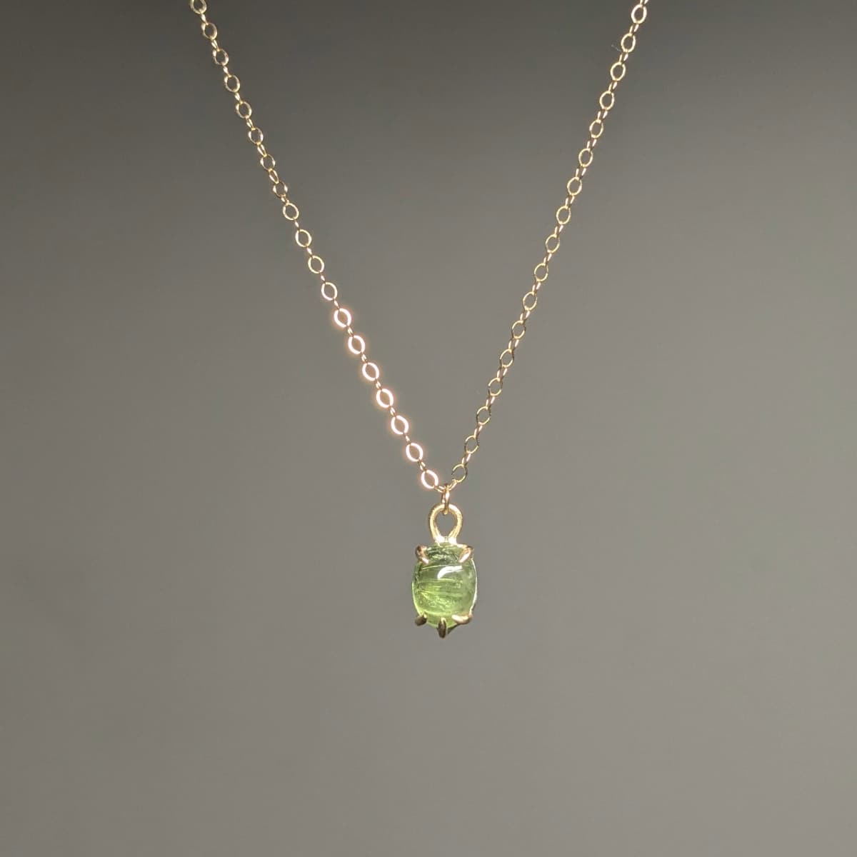 Tourmaline Necklace Gold Silver Handmade