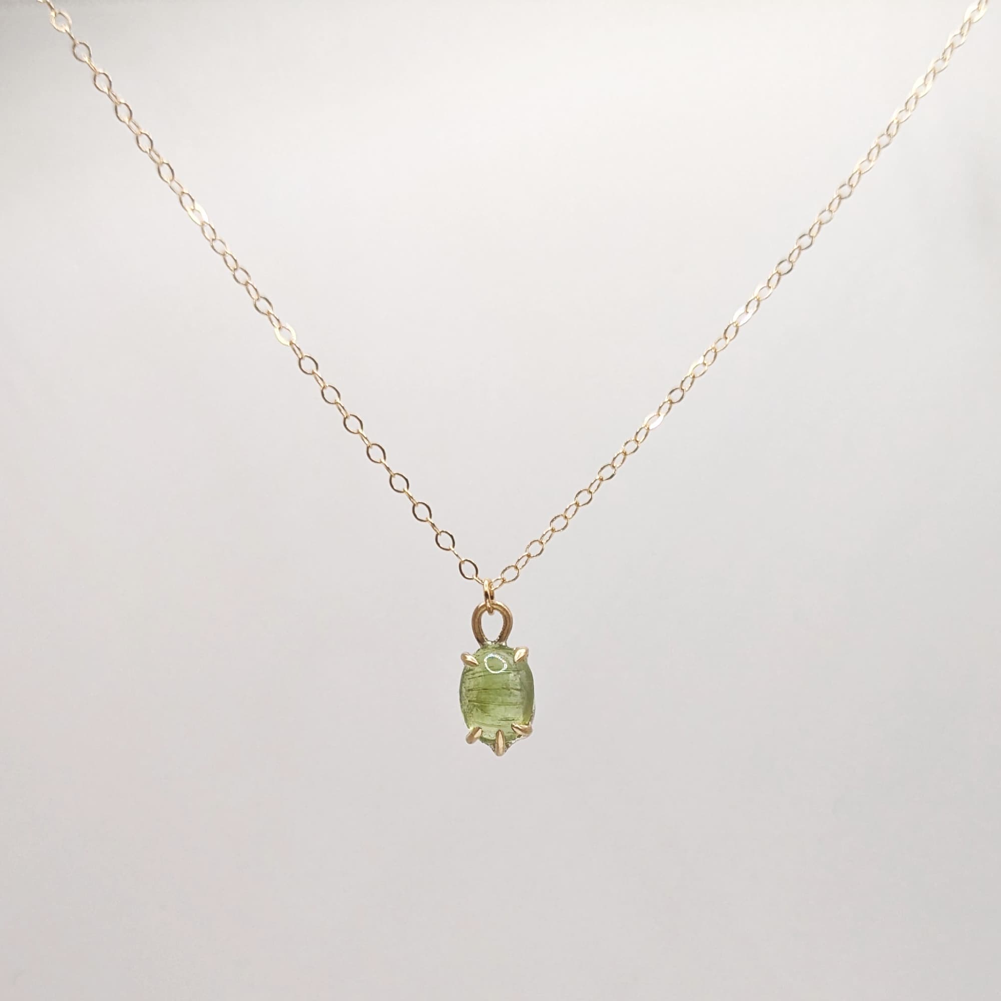 Tourmaline Necklace Gold Silver Handmade